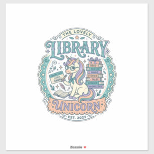 Unicorn Library Unicorn Whimsical Graphic Tee Desi