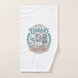 Unicorn Library Unicorn Whimsical Graphic Tee Desi Hand Towel