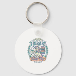 Unicorn Library Unicorn Whimsical Graphic Tee Desi Key Ring