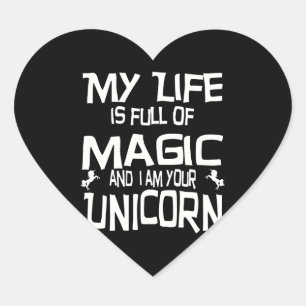 unicorn life heart sticker