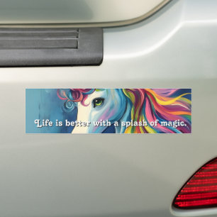Unicorn Life is better with a splash of magic. Bumper Sticker