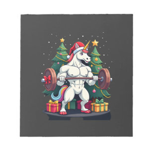 Unicorn Lifting Christmas Weightlifting Deadlift G Notepad