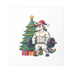 Unicorn Lifting Christmas Weightlifting Deadlift G Notepad
