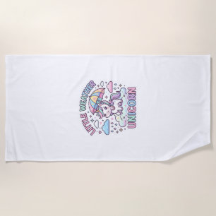 Unicorn Little Weather Unicorn Graphic Design Whit Beach Towel