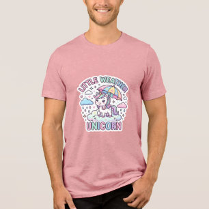 Unicorn Little Weather Unicorn Graphic Design Whit Tri-Blend Shirt
