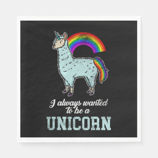 Unicorn Llama Napkin (Front)
