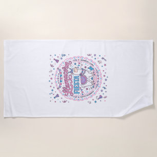 Unicorn Llamacorn Fiesta Playful Shirt Graphic_1 Beach Towel