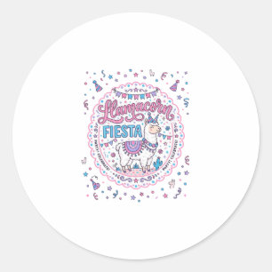Unicorn Llamacorn Fiesta Playful Shirt Graphic_1 Classic Round Sticker