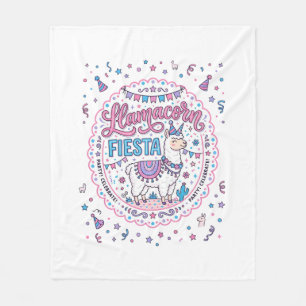 Unicorn Llamacorn Fiesta Playful Shirt Graphic_1 Fleece Blanket