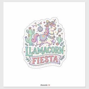 Unicorn Llamacorn Fiesta Premium Vector POD Artwor