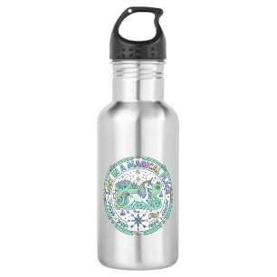 Unicorn Lost in a Magical Place Funny Print on Dem 532 Ml Water Bottle