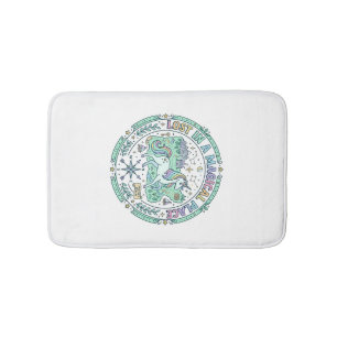 Unicorn Lost in a Magical Place Funny Print on Dem Bath Mat