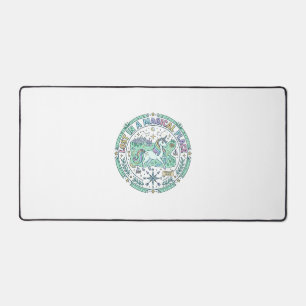 Unicorn Lost in a Magical Place Funny Print on Dem Desk Mat
