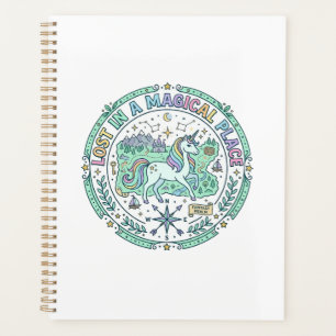 Unicorn Lost in a Magical Place Funny Print on Dem Planner