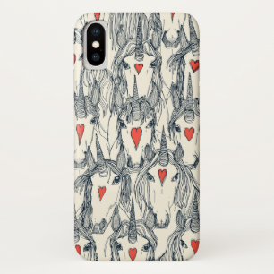 unicorn love indigo persimmon pearl iPhone x case
