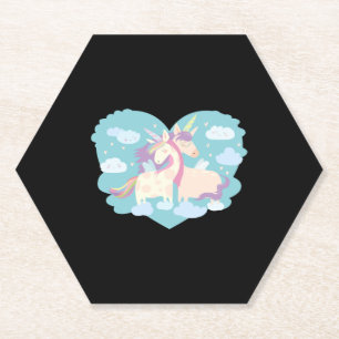 Unicorn Love Paper Coaster