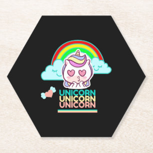 Unicorn Love Paper Coaster