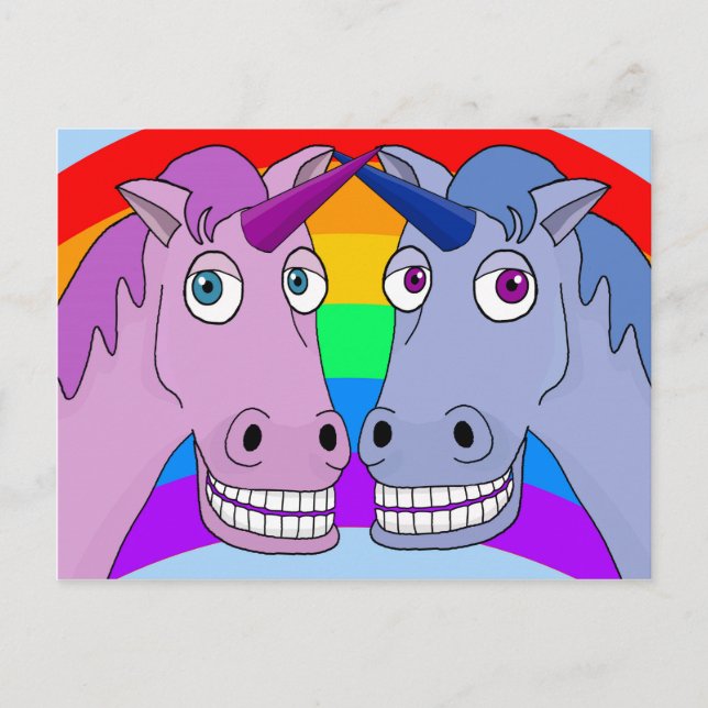 Unicorn love postcard (Front)