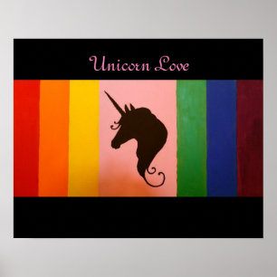 Unicorn love poster