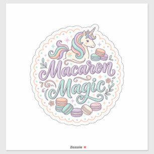 Unicorn Macaron Magic Whimsical T-Shirt Design_1