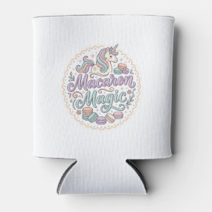 Unicorn Macaron Magic Whimsical T-Shirt Design_1 Can Cooler