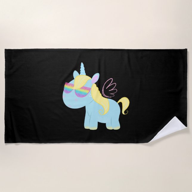 Unicorn Magic        Beach Towel (Front)