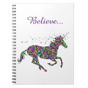 Unicorn Magic Believe Colourful Journal
