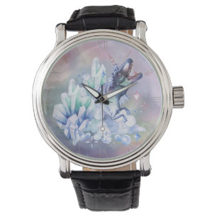 Unicorn Magic   Colourful Pastel Fantasy Watercolo Watch