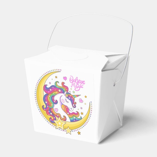 Unicorn Magic Favour Box (Front Side)