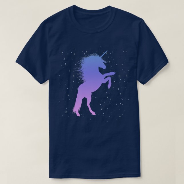 Unicorn Magic Horse Celestial Stars Starry Night S T-Shirt (Design Front)