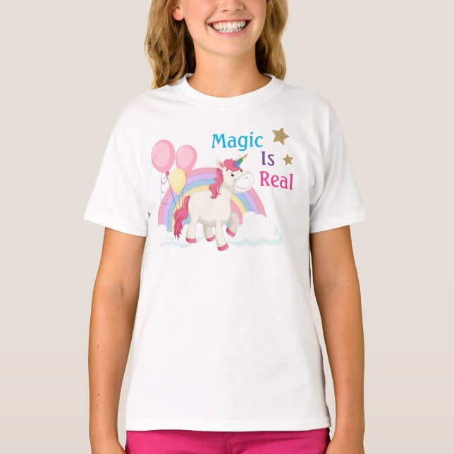 Unicorn Magic is Real  T-Shirt (Front)