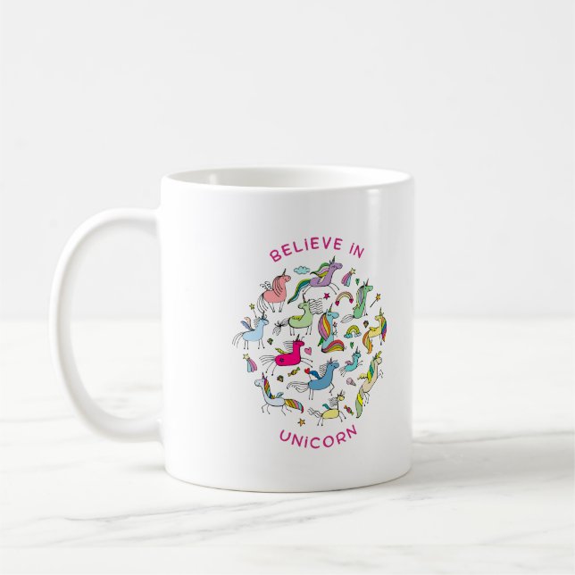 Unicorn Magic Kawaii      Coffee Mug (Left)