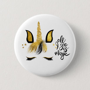 Unicorn Magic Quote   6 Cm Round Badge