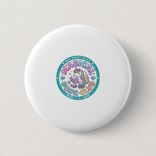 Unicorn Magical Book Club Funny Shirt Graphic_1 6 Cm Round Badge