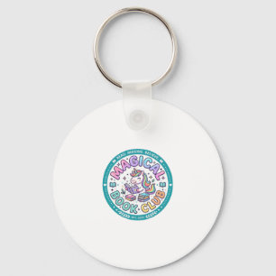 Unicorn Magical Book Club Funny Shirt Graphic_1 Key Ring