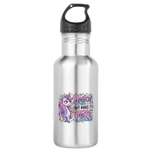 Unicorn Magical but Make It Petty Gift Idea Typogr 532 Ml Water Bottle