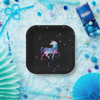 Unicorn Magical Galaxy Paper Plate