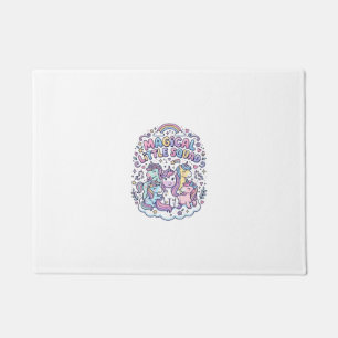 Unicorn Magical Little Squad Graphic Design Produc Doormat