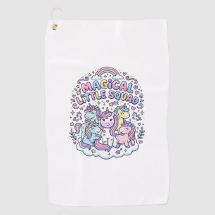 Unicorn Magical Little Squad Graphic Design Produc Golf Towel