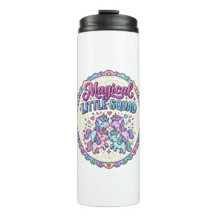 Unicorn Magical Little Squad POD Ready Apparel Gra Thermal Tumbler