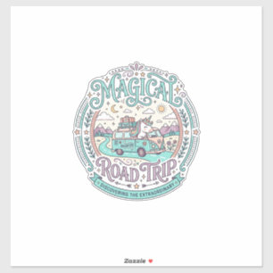 Unicorn Magical Road Trip Original Graphic Tee Des