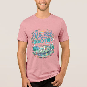 Unicorn Magical Road Trip Print Ready POD Artwork_ Tri-Blend Shirt