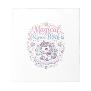 Unicorn Magical Since Birth Print Ready POD Artwor Notepad