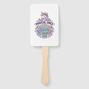 Unicorn Magical Since Year Graphic Design Zazzle D Hand Fan