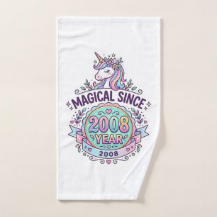 Unicorn Magical Since Year Graphic Design Zazzle D Hand Towel