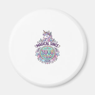 Unicorn Magical Since Year Graphic Design Zazzle D Magnet