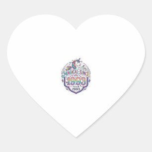 Unicorn Magical Since Year Trendy Print on Demand Heart Sticker
