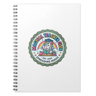 Unicorn Magical Teacher Club Funny Cute Gift Desig Notebook