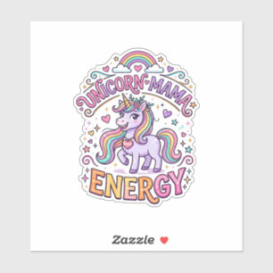 Unicorn Mama Energy Colourful Zazzle Design_1