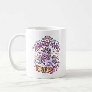 Unicorn Mama Energy Colourful Zazzle Design_1 Coffee Mug